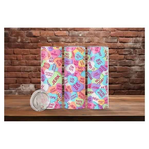 Heart me NOT Valentine Day Tumbler - Picture 1 of 1